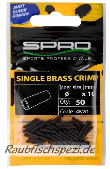 Spro Single Brass Crimp  -    Quetschhülse  1 mm    -50 Stück-